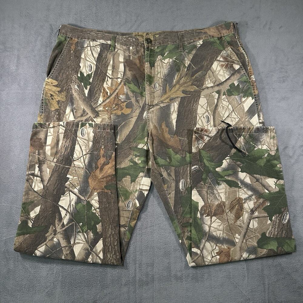 Ranger Y2K Camo Cargo Pants Brown Green Mens 2X Cotton Blend Hunting Outdoor